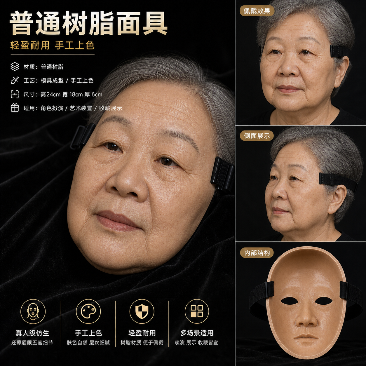 普通树脂面具