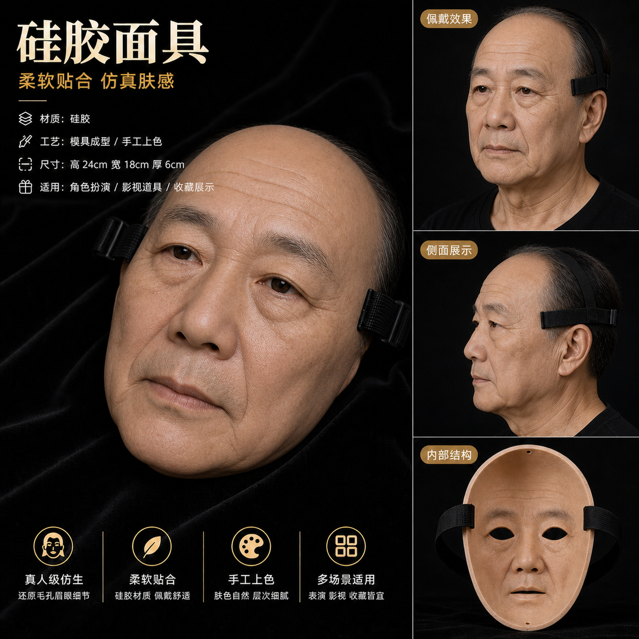 硅胶面具